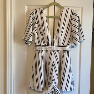 Black and white romper